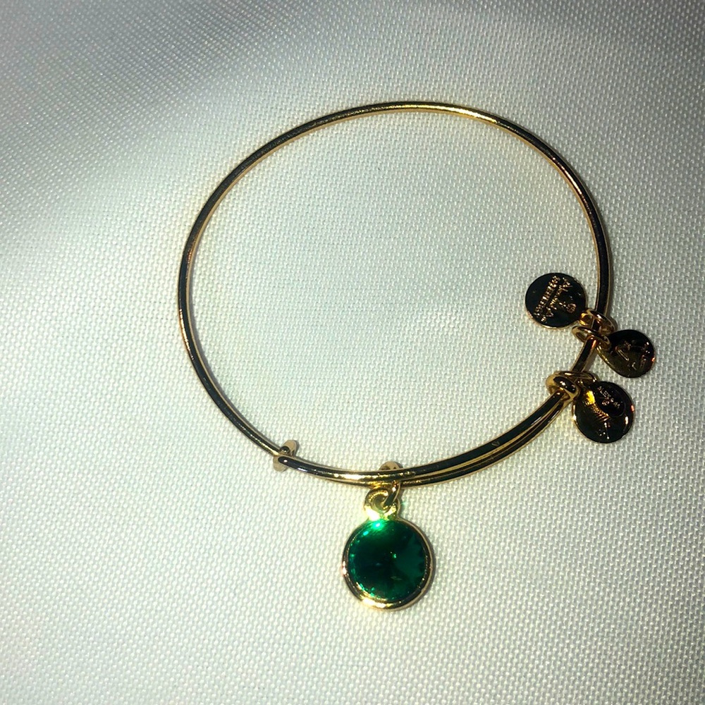 Alex and Ani Gold May Emerald  Birthstone